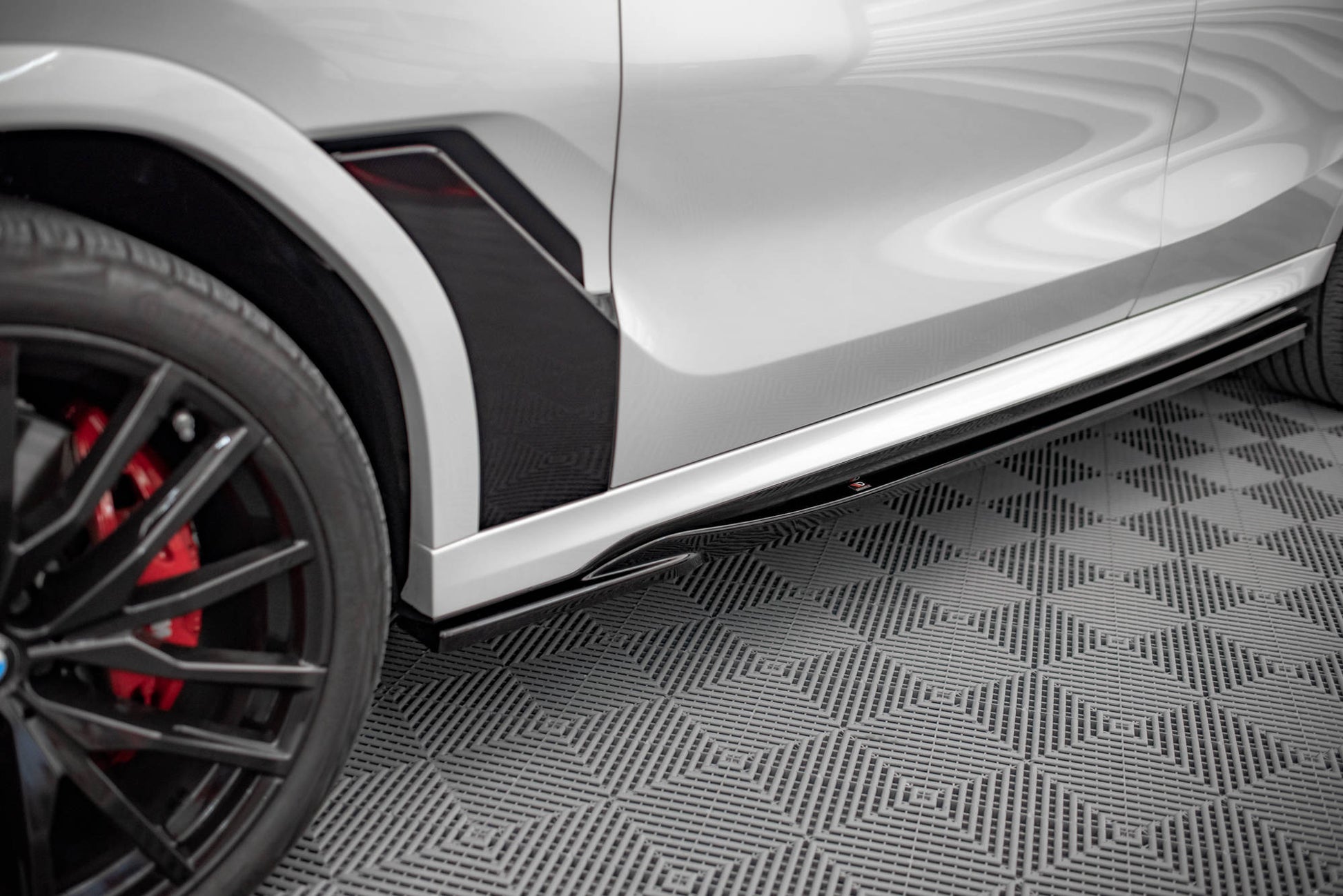 Seitenschweller Ansatz für BMW X6 M-Paket G06 Carbon Look