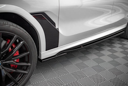 Seitenschweller Ansatz für BMW X6 M-Paket G06 Carbon Look