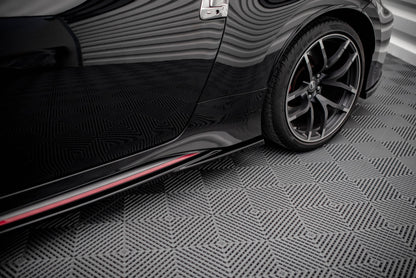 Seitenschweller Ansatz für V.2 für Nissan 370Z Nismo Facelift Carbon Look