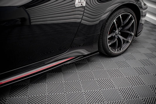 Seitenschweller Ansatz für V.2 für Nissan 370Z Nismo Facelift Carbon Look