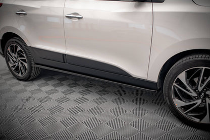 Seitenschweller Ansatz für Hyundai ix35 Mk1 schwarz Hochglanz