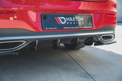 Diffusor Heck Ansatz für Mercedes-Benz CLA Shooting Brake AMG-Line X118 Carbon Look