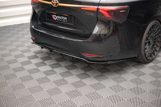 Mittlerer Diffusor Heck Ansatz DTM Look für Toyota Avensis Mk3 Facelift schwarz matt