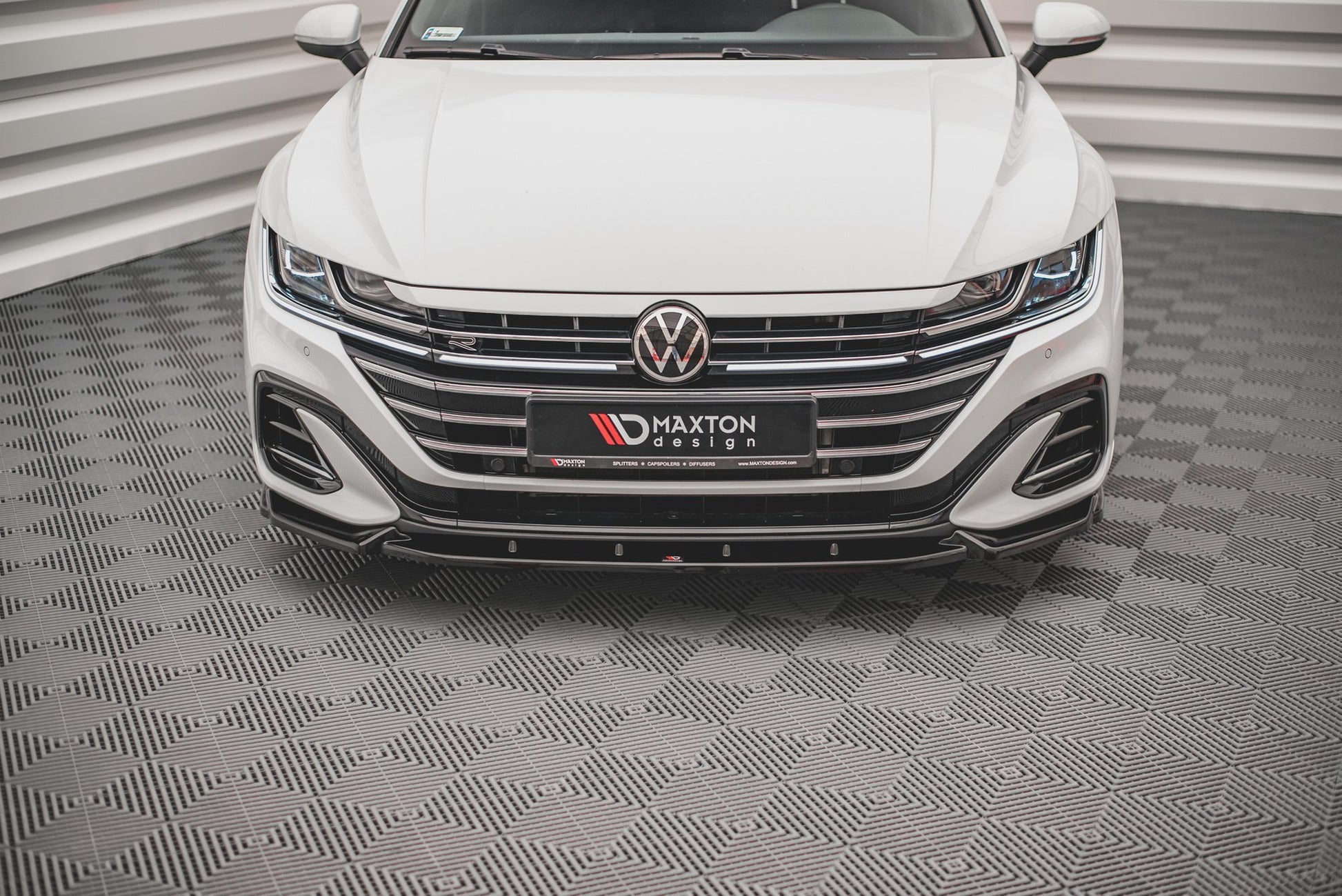 Front Ansatz V.1 für Volkswagen Arteon R-Line Facelift schwarz matt