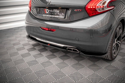 Heck Ansatz Flaps Diffusor für Peugeot 208 GTi Mk1 schwarz matt
