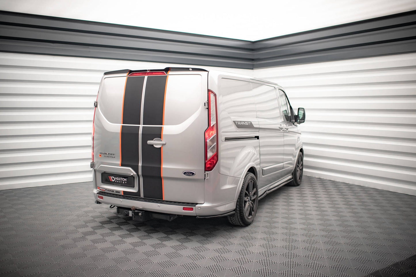 Spoiler CAP für Ford Transit Custom ST-Line Mk1 Facelift schwarz Hochglanz