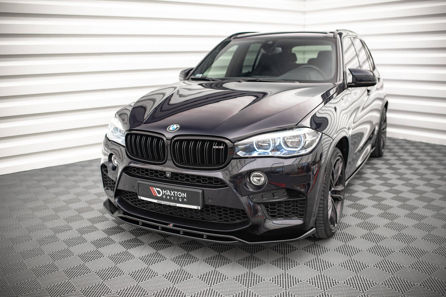 Front Ansatz V.2 für BMW X5 M F15 schwarz Hochglanz
