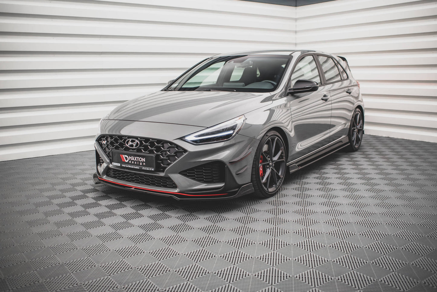 Front Ansatz V.3 für Hyundai I30 N Hatchback/Fastback Mk3 Facelift schwarz Hochglanz
