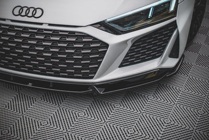 Front Ansatz V.1 für Audi R8 Mk2 Facelift schwarz Hochglanz