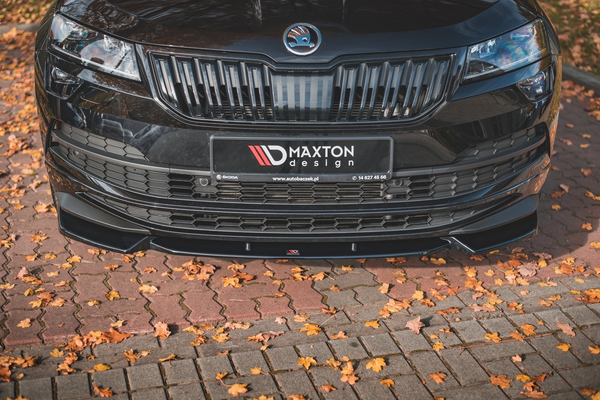 Front Ansatz für Skoda Karoq Sportline schwarz matt