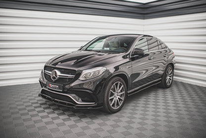 Seitenschweller Ansatz für Mercedes-Benz GLE Coupe 63 AMG C292 schwarz matt