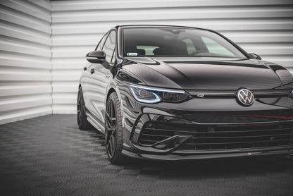 Front Ansatz V.5 für Volkswagen Golf R Mk8 schwarz matt