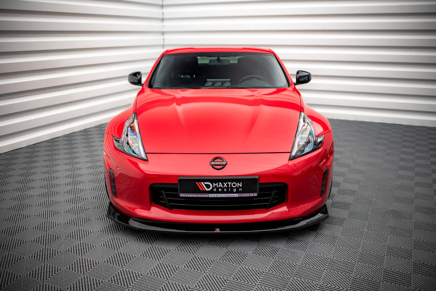 Front Ansatz V.1 für Nissan 370Z Facelift schwarz Hochglanz