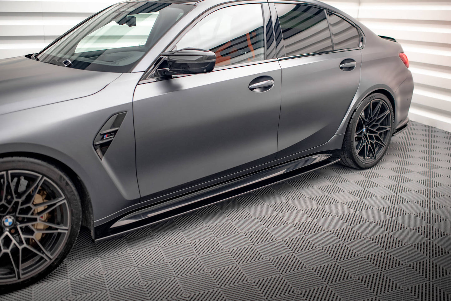 Seitenschweller Ansatz für V.1 für BMW M3 G80 Carbon Look
