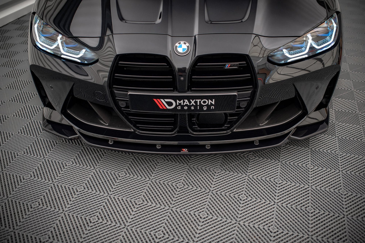 Front Ansatz V.2 für BMW M4 G82 / M3 G80 schwarz Hochglanz