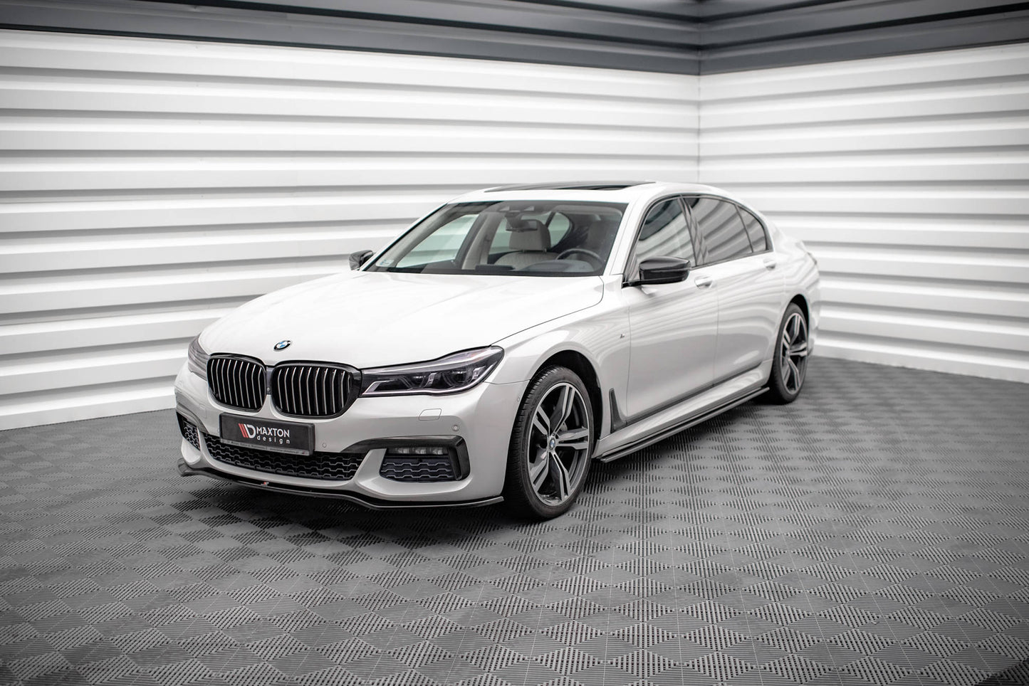 Seitenschweller Ansatz für BMW 7 Lang M-Paket G12 schwarz matt