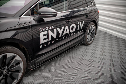 Seitenschweller Ansatz für Skoda Enyaq iV schwarz Hochglanz