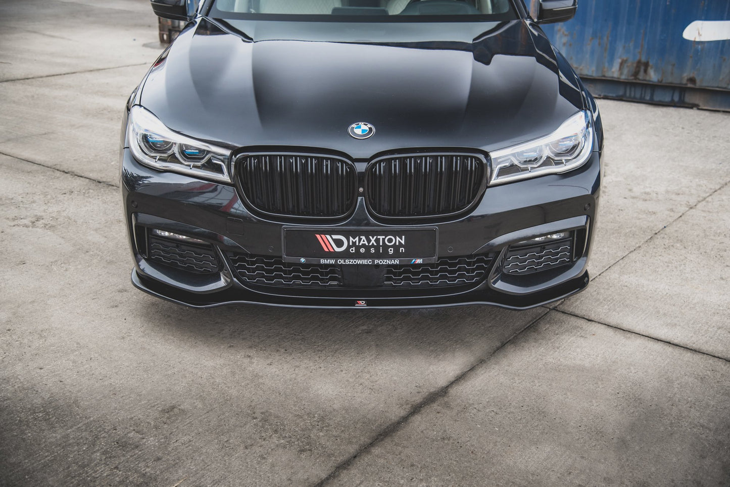 Front Ansatz V.1 für BMW 7 M-Paket G11 schwarz matt