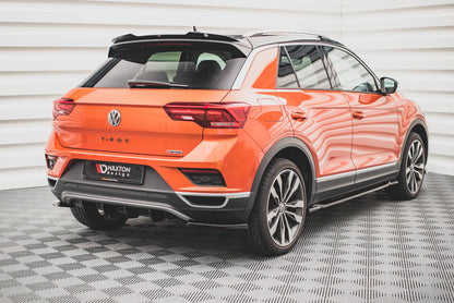 Diffusor Heck Ansatz für Volkswagen T-Roc Mk1 schwarz matt