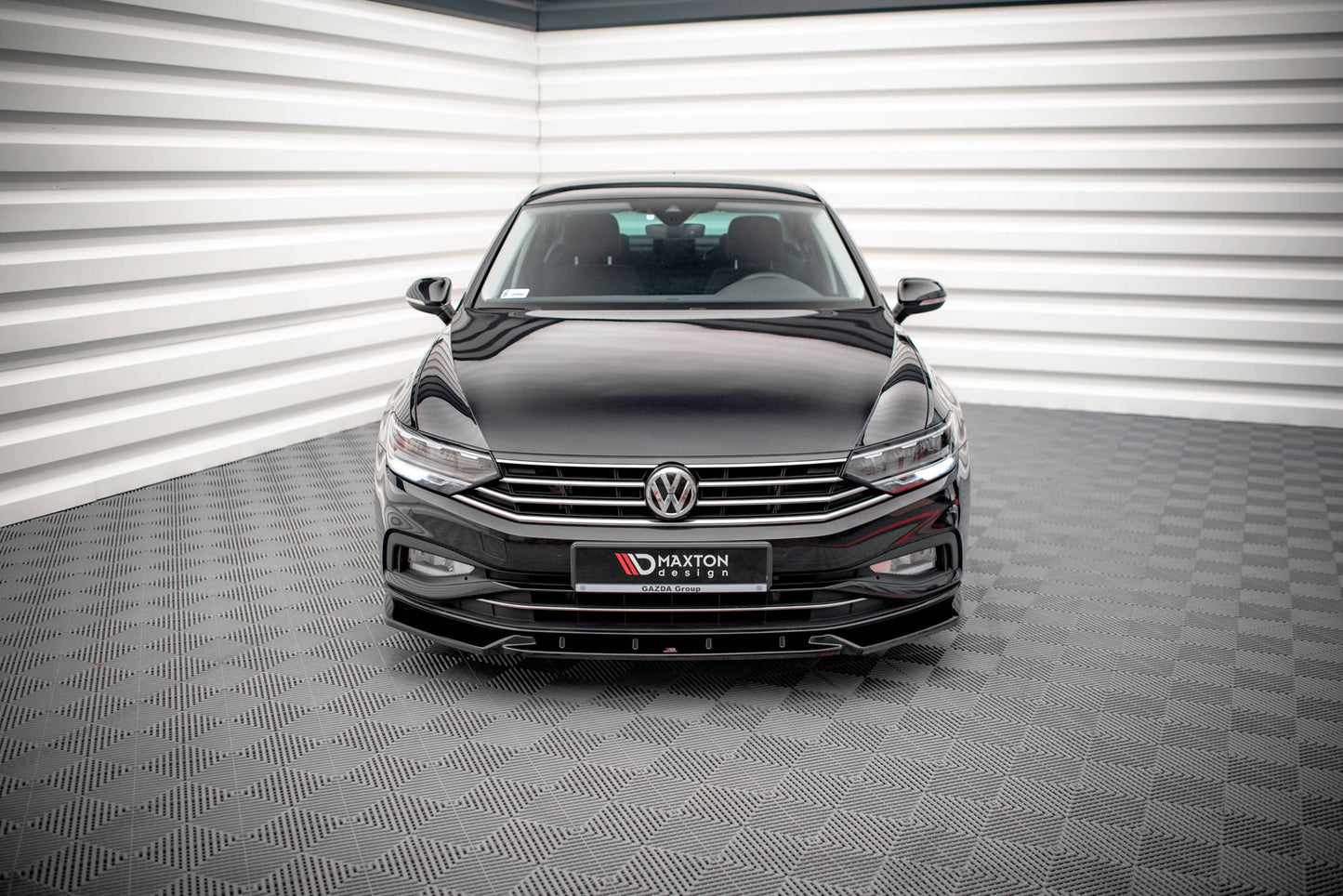 Front Ansatz V.2 für Volkswagen Passat B8 Facelift schwarz matt