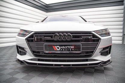 Front Ansatz V.1 für Audi A7 C8 schwarz Hochglanz