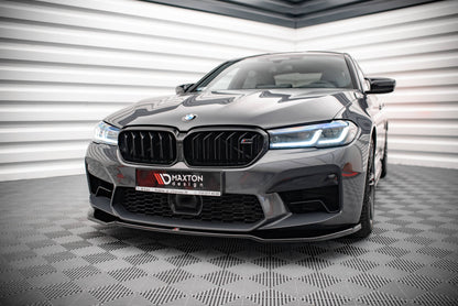 Front Ansatz V.2 für BMW M5 F90 Facelift schwarz Hochglanz
