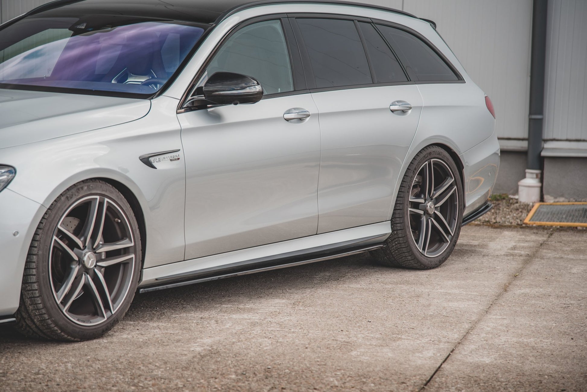Seitenschweller Ansatz für Mercedes-Benz E63 AMG Kombi/Limousine S213/W213 Carbon Look