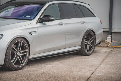 Seitenschweller Ansatz für Mercedes-Benz E63 AMG Kombi/Limousine S213/W213 Carbon Look