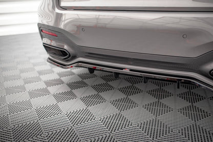 Mittlerer Diffusor Heck Ansatz DTM Look für BMW 7 M-Paket G11 Facelift schwarz matt