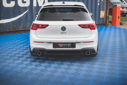 Mittlerer Diffusor Heck Ansatz für Volkswagen Golf 8 GTI Carbon Look