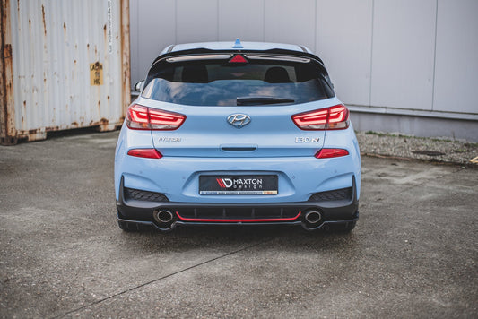 Mittlerer Diffusor Heck Ansatz für Hyundai I30 N Mk3 Hatchback schwarz matt