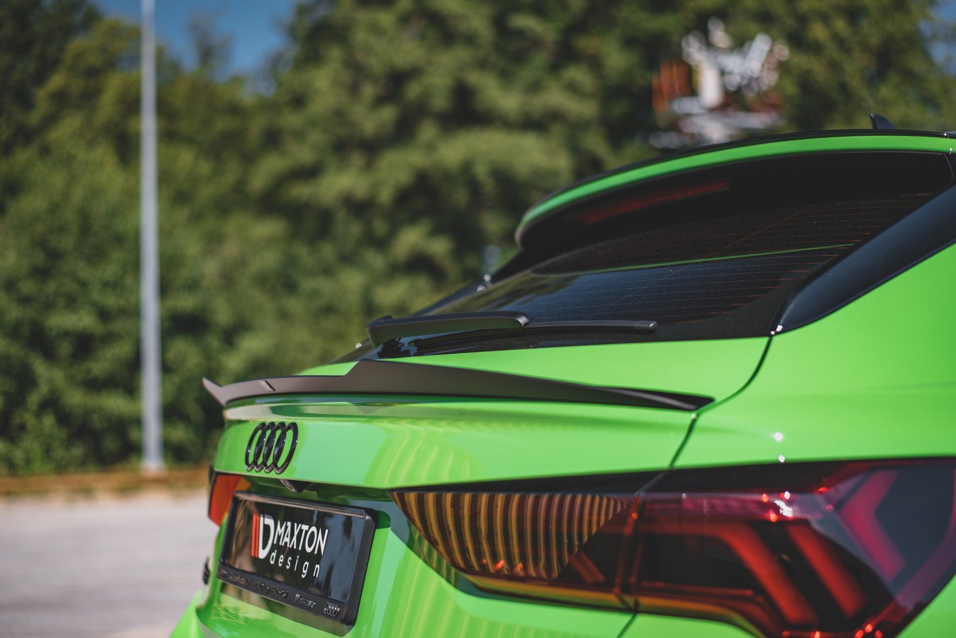 Spoiler CAP für Audi RSQ3 / Q3 S-Line Sportback F3 schwarz Hochglanz