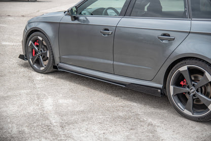 Side Flaps Audi RS3 8V Sportback schwarz Hochglanz