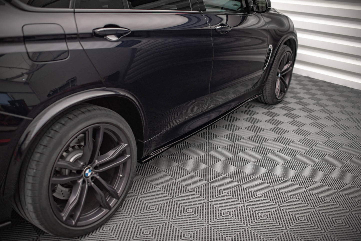 Seitenschweller Ansatz für BMW X5 M F15 schwarz matt
