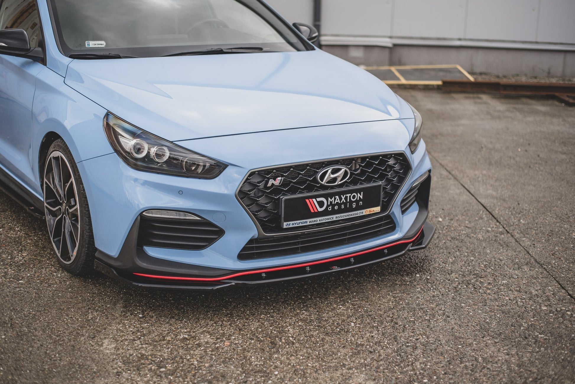 Front Ansatz V.4 für Hyundai I30 N Mk3 Hatchback/ Fastback schwarz Hochglanz