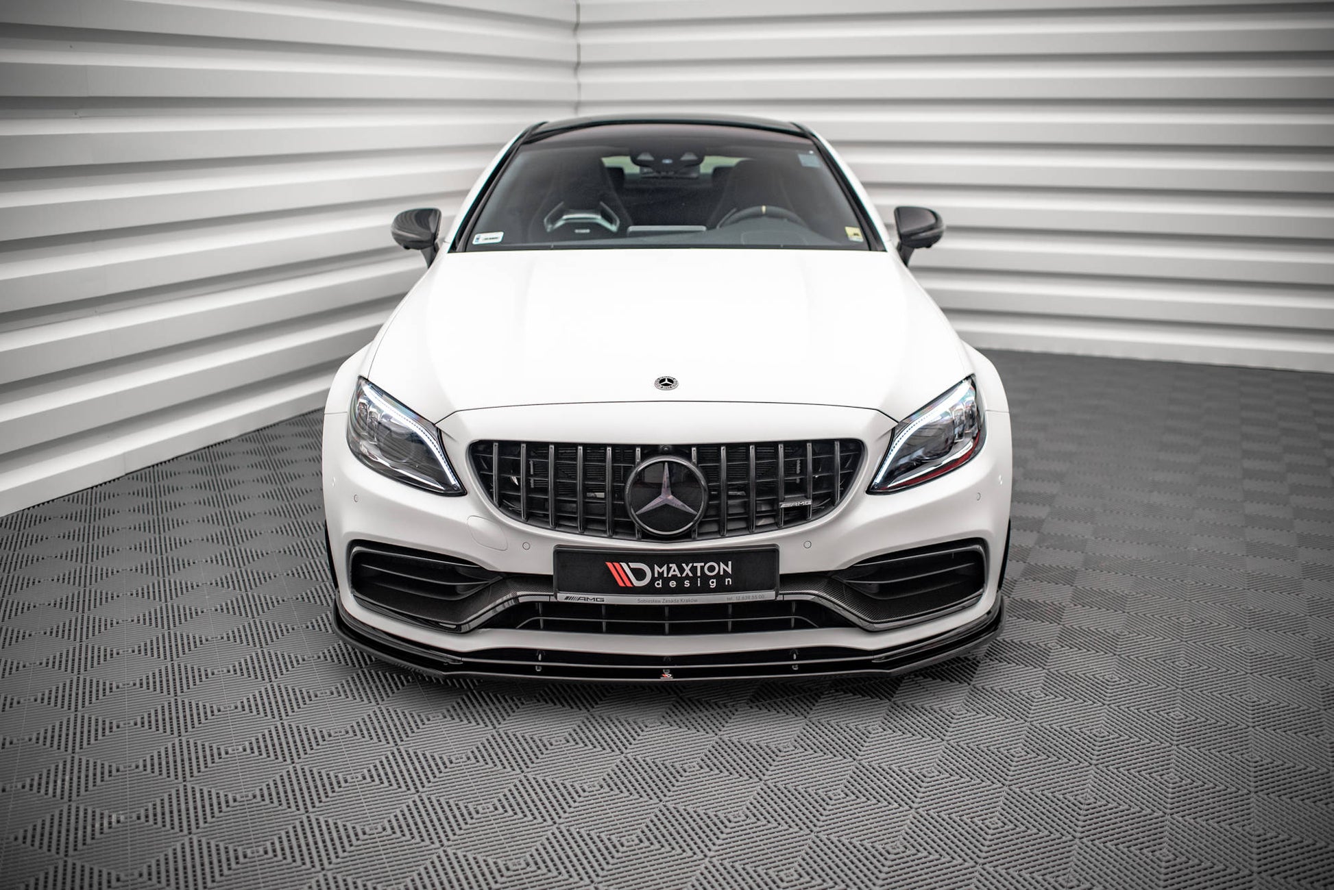 Front Ansatz V.1 für Mercedes-AMG C63 Coupe C205 Facelift Carbon Look