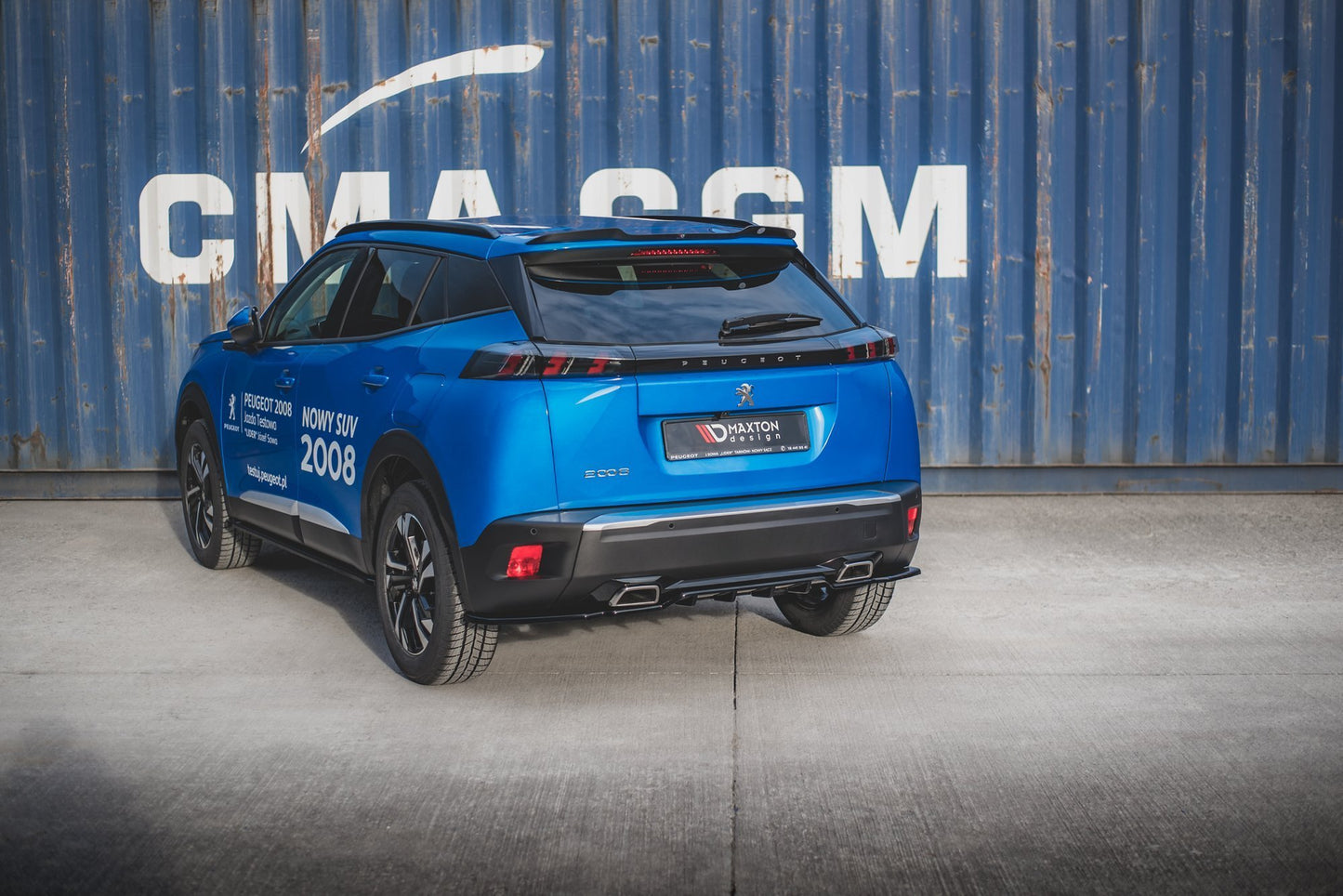 Spoiler CAP für Peugeot 2008 Mk2 schwarz matt