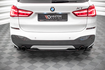 Mittlerer Diffusor Heck Ansatz für BMW X1 M-Paket F48 Carbon Look