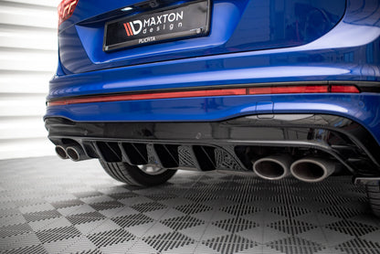 Diffusor Heck Ansatz für Volkswagen Tiguan R Mk2 Facelift schwarz Hochglanz