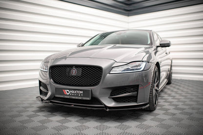 Front Ansatz V.2 für Jaguar XF R-Sport Mk2 schwarz matt