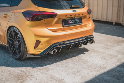 Heck Ansatz Flaps Diffusor V.3 für Ford Focus ST Mk4  schwarz matt