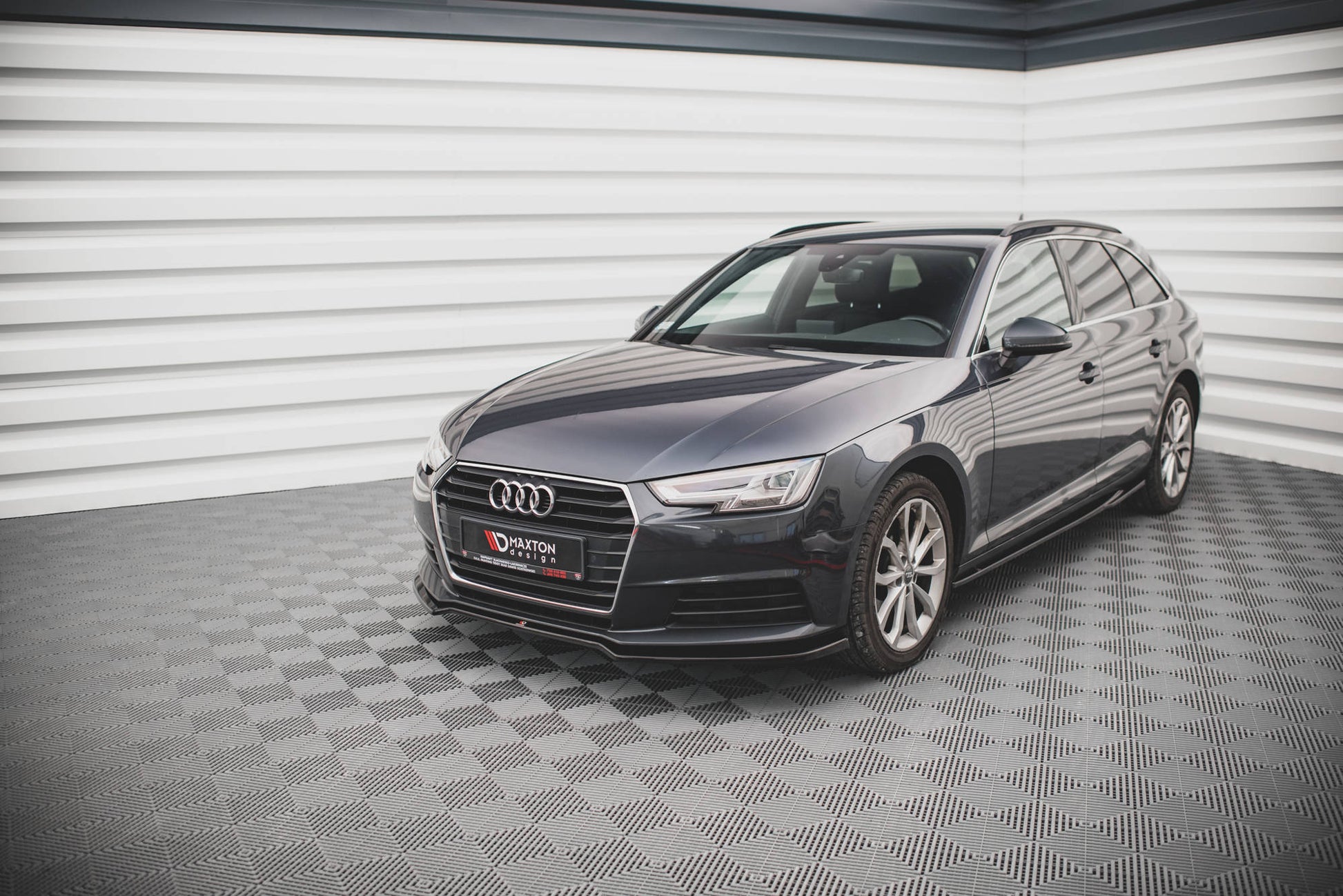 Front Ansatz V.2 für Audi A4 B9 schwarz matt