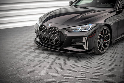 Street Pro Front Ansatz für +Flaps für BMW 4er M-Paket G22 schwarz Hochglanz