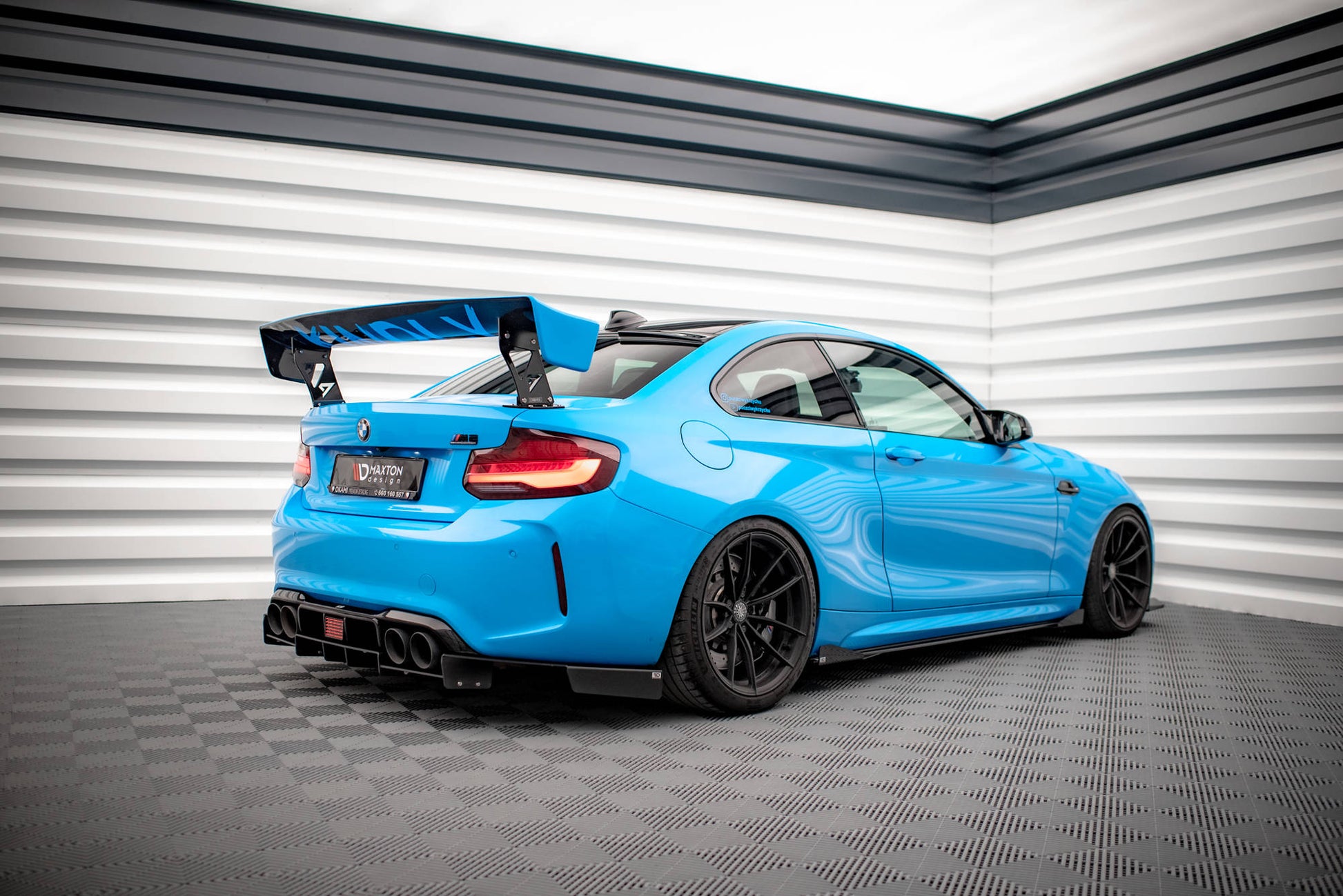 Street Pro Seitenschweller Ansatz für + Flaps BMW M2 F87 schwarz Hochglanz