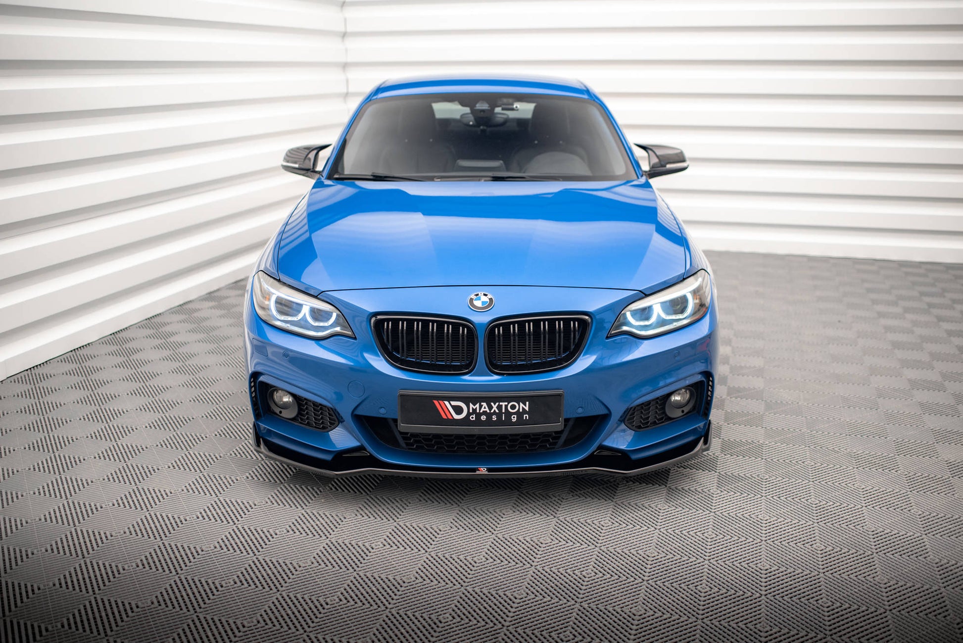 Front Ansatz V.1 für BMW 2 M-Paket F22 schwarz Hochglanz