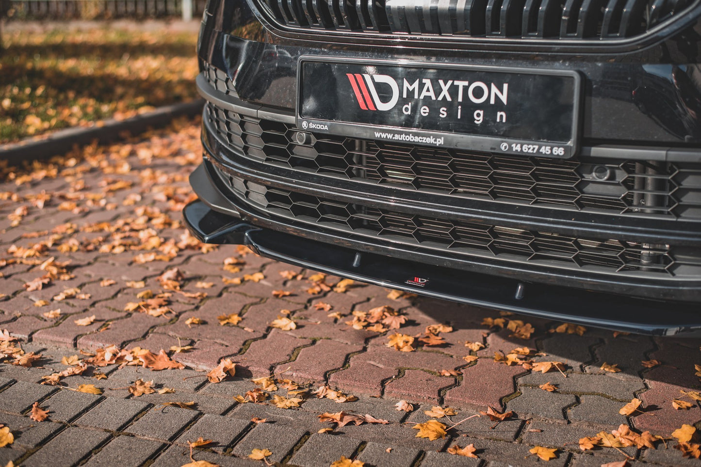 Front Ansatz für Skoda Karoq Sportline Carbon Look