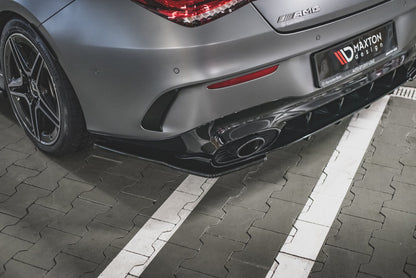 Heck Ansatz Flaps Diffusor für Mercedes-AMG CLA 35 Aero / 45 Aero C118 Carbon Look