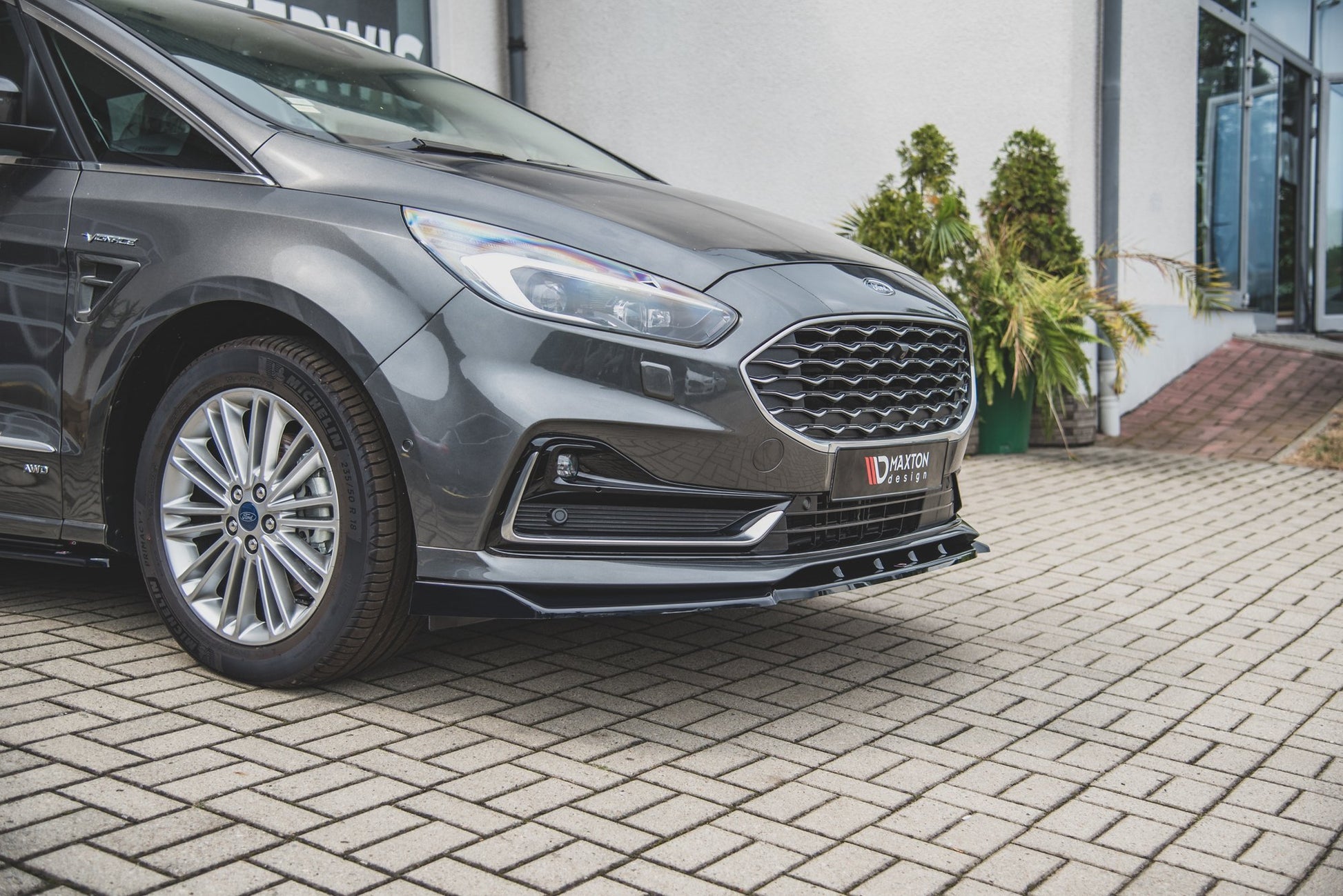 Front Ansatz für Ford S-Max Mk2 Facelift schwarz matt