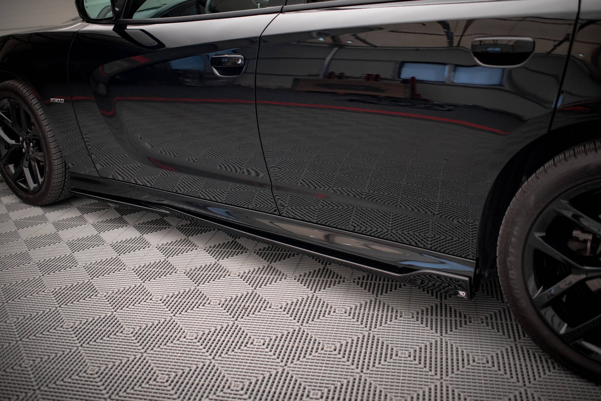 Seitenschweller Ansatz für Dodge Charger SRT Mk7 Facelift Carbon Look