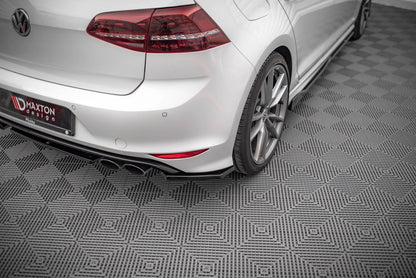 Heck Ansatz Flaps Diffusor V.3 für Volkswagen Golf R Mk7 schwarz matt